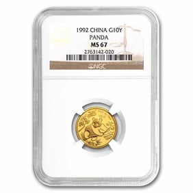 1992 China 1/10 oz Gold Panda