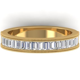 1 ctw Baguette VS/SI Diamond Art Deco Eternity Ring 14k Yellow Gold