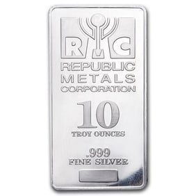 10 oz Silver Bar - Republic