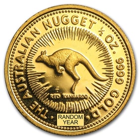 Australia 1/2 oz Gold Kangaroo/Nugget BU