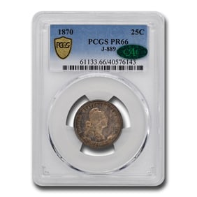 1870 Standard Silver Quarter Pattern PR-66