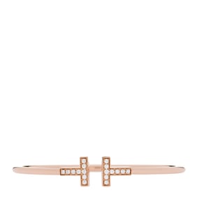 Tiffany 18K Rose Gold Diamond T