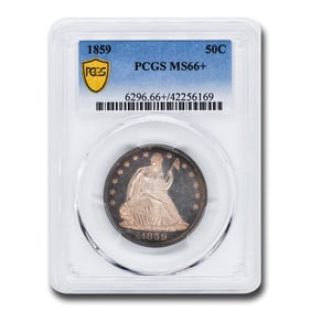 1859 Liberty Seated Half Dollar MS-66+