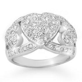1.50 ctw Certified VS/SI Diamond Ring 14k White Gold