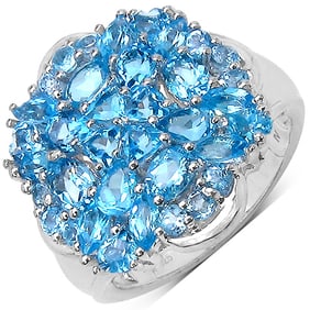 3.80 CT Genuine Swiss Blue Topaz