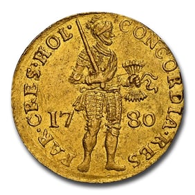 1780 Netherlands Gold Ducat AU-58 NGC