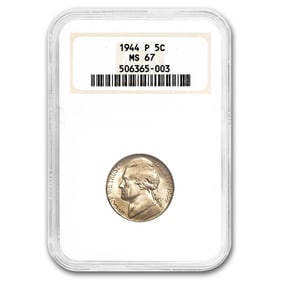 1944-P Jefferson Nickel MS-67 NGC (Fatty