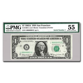 1963A (L-San Fran) $1 FRN AU-55