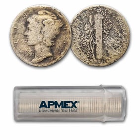 1919 Mercury Dime 50-Coin Roll Avg