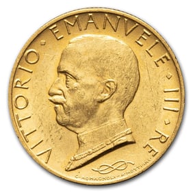 1931-1933 Italy Gold 100 Lire Vittorio