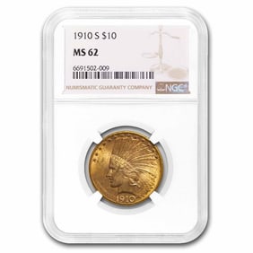 1910-S $10 Indian Gold Eagle MS-62