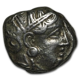 Attica Athens Silver Tetradrachm Owl (393-294