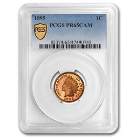 1895 Indian Head Cent PR-65 Cameo