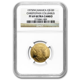 1975 Jamaica Proof Gold 100 Dollars