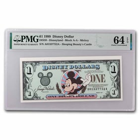 1999 $1.00 (AA) Waving Mickey CU-64