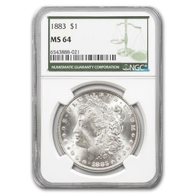 1883 Morgan Dollar MS-64 NGC (Green