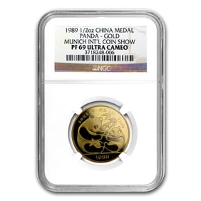 1989 China 1/2 oz Gold Panda