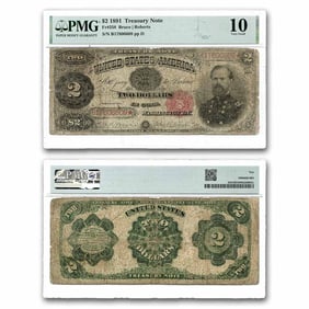 1891 $2 Treasury Note General James