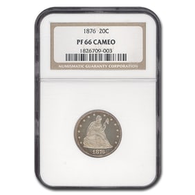 1876 Twenty Cent Piece PF-66 Cameo