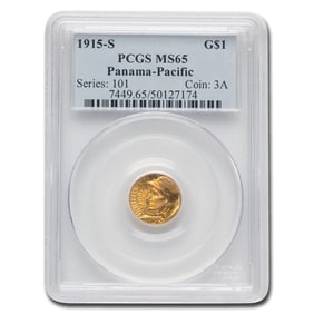 1915-S Gold $1.00 Panama-Pacific MS-65 PCGS