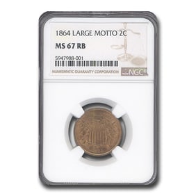1864 Two Cent Piece MS-67 NGC