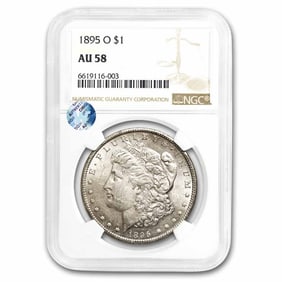1895-O Morgan Dollar AU-58 NGC