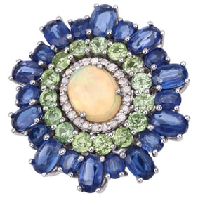 13.50 CT Genuine Multi Gemstones 14K
