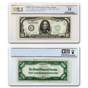 1934 (G-Chicago) $1,000 FRN CH VF-35