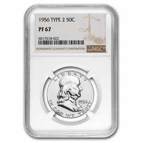 1956 Franklin Half Dollar Type-II PF-67