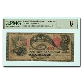1875 $2.00 "Lazy Deuce" Boston, MA