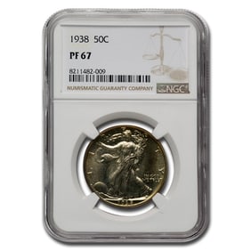 1938 Walking Liberty Half Dollar PF-67