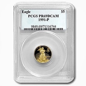 1991-P 1/10 oz Proof American Gold