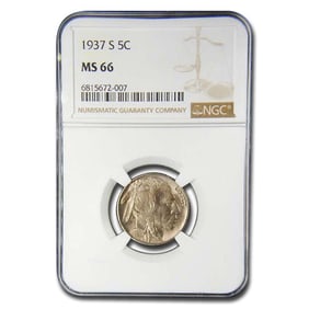 1937-S Buffalo Nickel MS-66 NGC