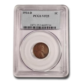 1914-D Lincoln Cent VF-25 PCGS