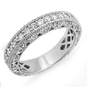 1.10 ctw Certified VS/SI Diamond Band 14k White Gold