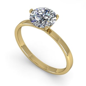 0.50 ctw Certified VS/SI Diamond Engagment Ring Martini 18k Yellow Gold