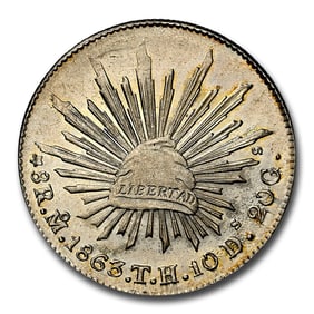 1863-Mo TH Mexico Silver 8 Reales