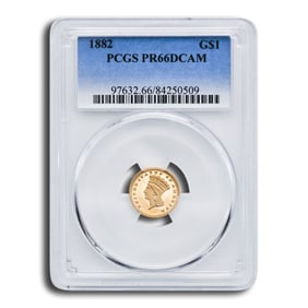 1882 $1 Indian Head Gold PR-66