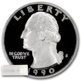 1990-S Washington Quarter 40-Coin Roll Proof