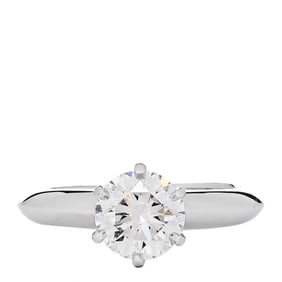 Tiffany Platinum Diamond 1.03ct Solitaire Engagement
