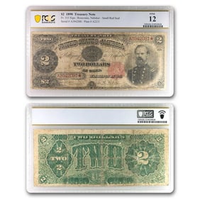 1890 $2.00 Treasury Note James B.