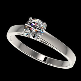 0.73 ctw Certified Quality Diamond Engagment Ring 10k White Gold