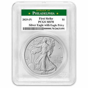 2025-(P) Silver Eagle, Eagle Privy MS-70