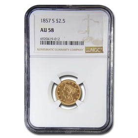 1857-S $2.50 Liberty Gold Quarter Eagle