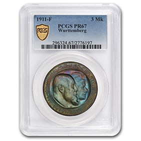 1911-F Germany Silver 3 Mark Wilhelm