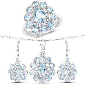 9.74 CT Genuine Blue Topaz 14K