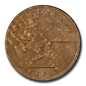 1925-M Philippines Centavo MS-61 PCGS (Brown)