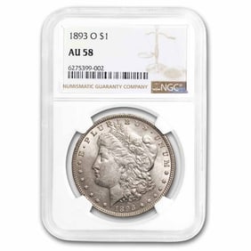 1893-O Morgan Dollar AU-58 NGC