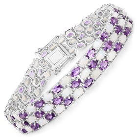 18.68 CT Genuine Opal and Amethyst