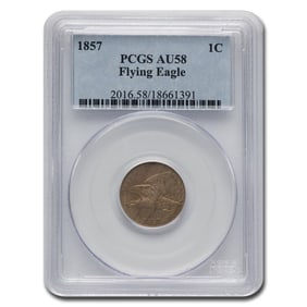 1857 Flying Eagle Cent AU-58 PCGS